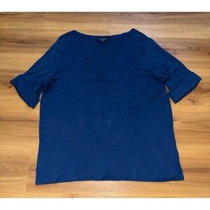 Womens Lauren Ralph Lauren Solid Minimalist Short Sleeve Top Shirt